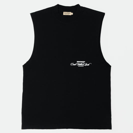 UNBOUNDED SLEEVELESS - CHARCOAL BLACK