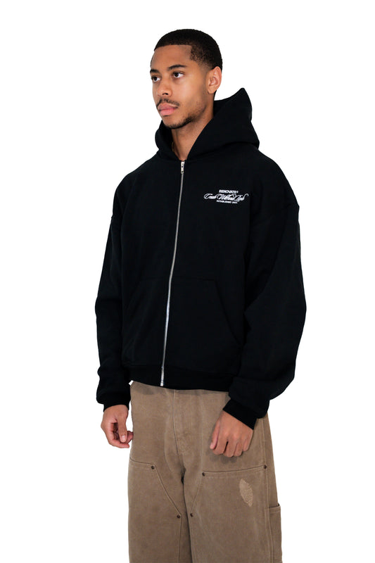 BASIC ZIP-UP - BLACK