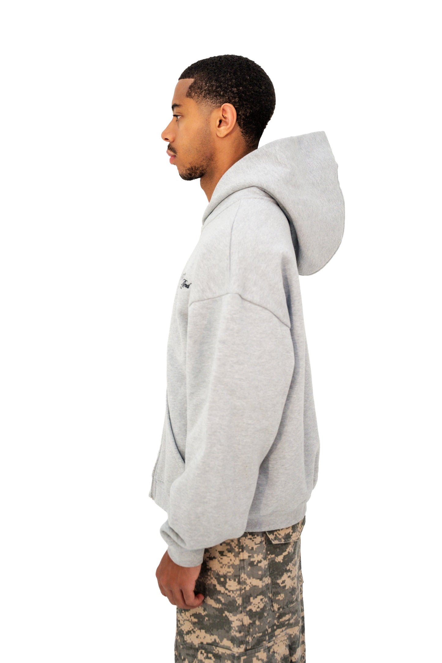 BASIC ZIP-UP - ASH GREY