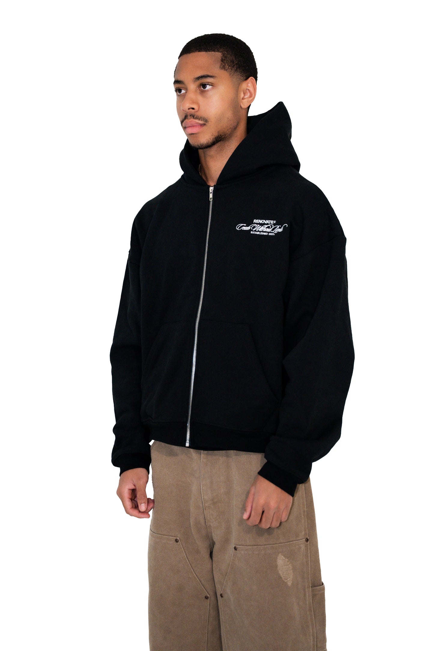 BASIC ZIP-UP - BLACK
