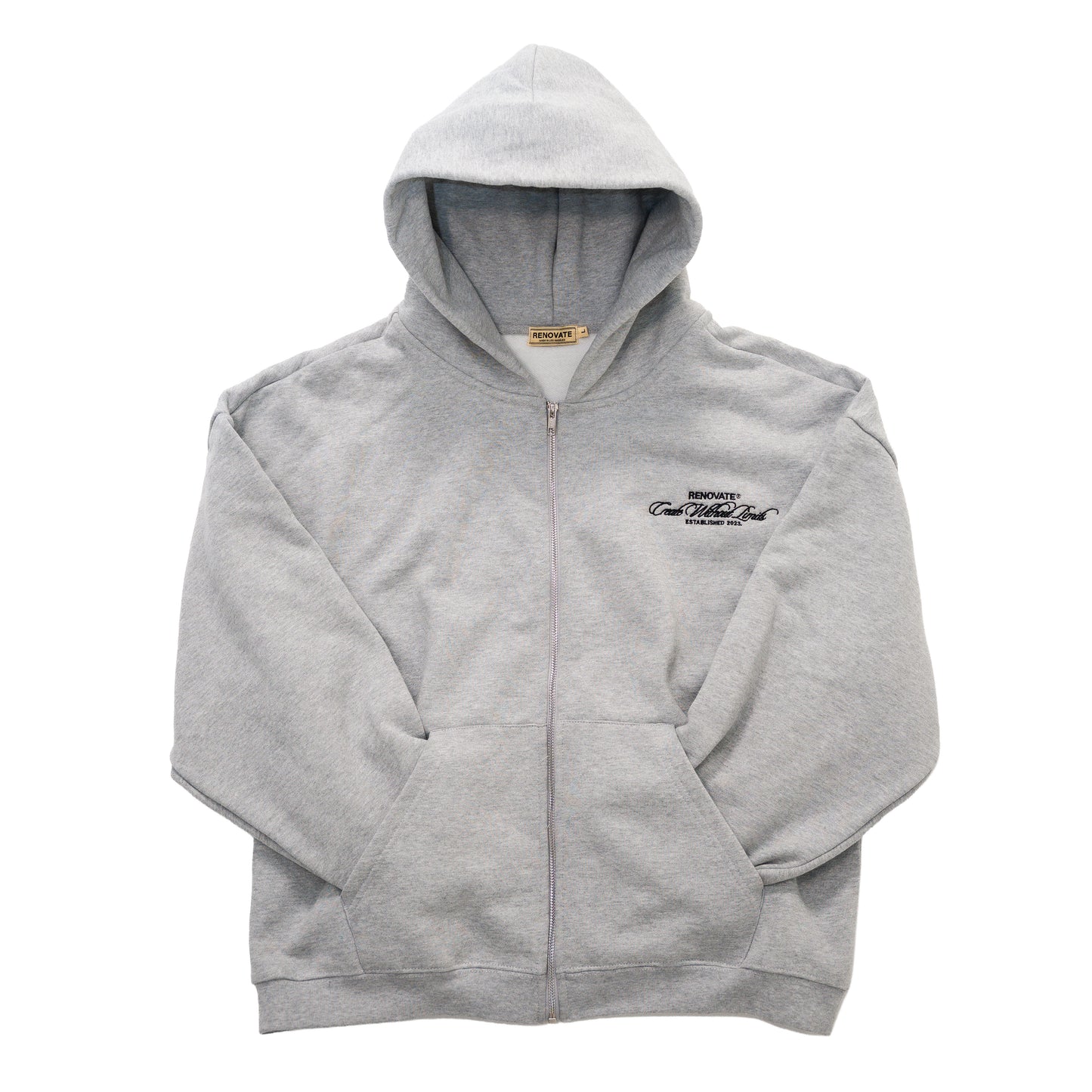 BASIC ZIP-UP - ASH GREY