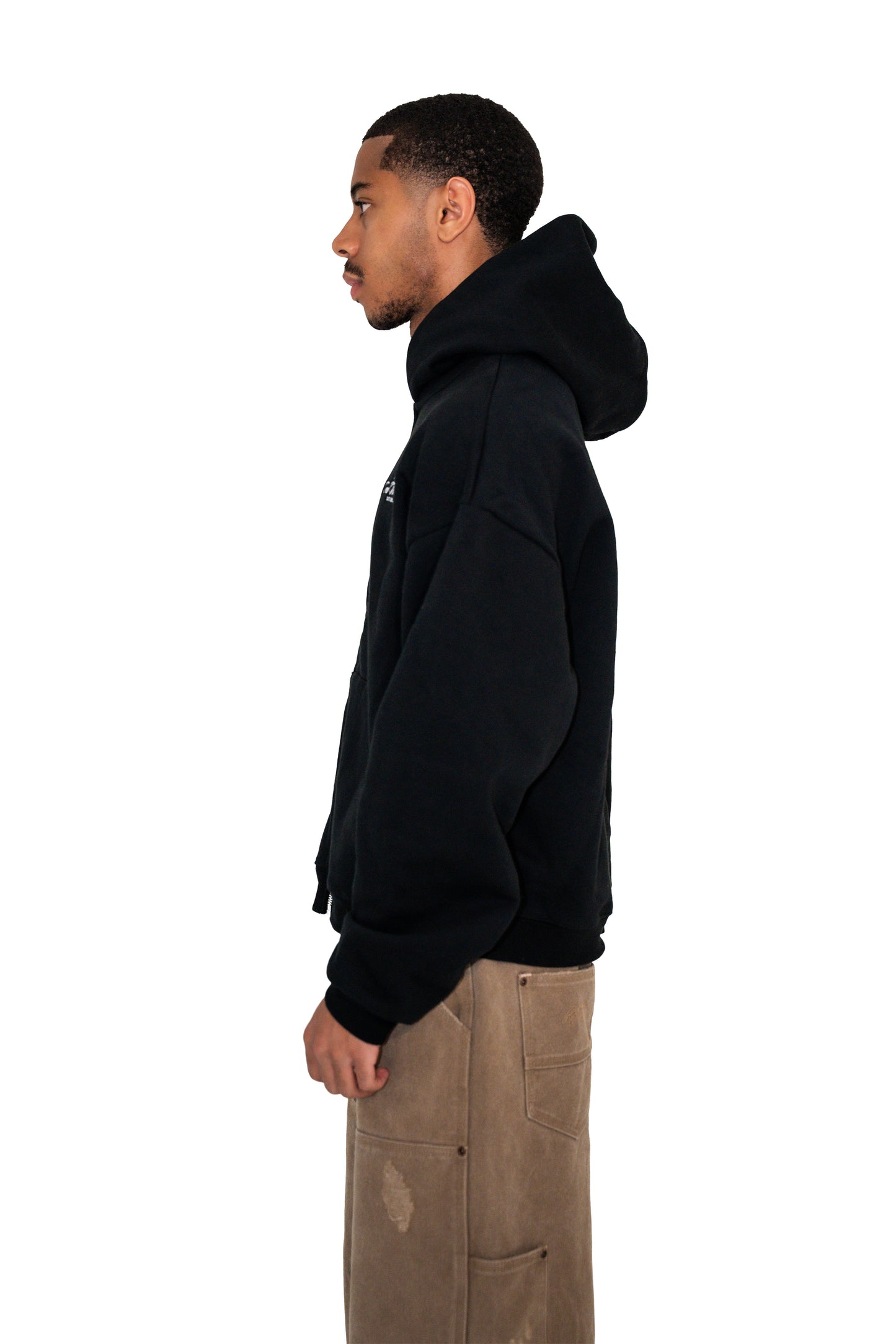 BASIC ZIP-UP - BLACK